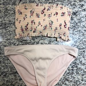 light pink swim suit set